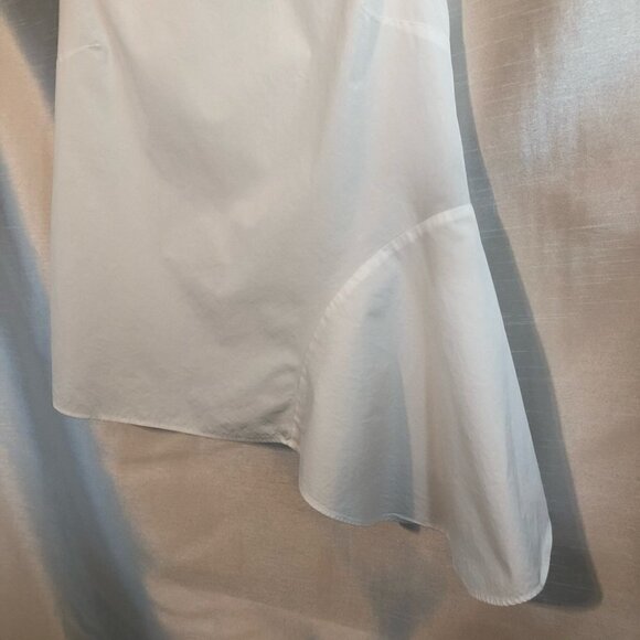 Massimo Dutti Sleeveless White Cotton Asymmetrical Top  Ladies Xsm - Picture 6 of 14